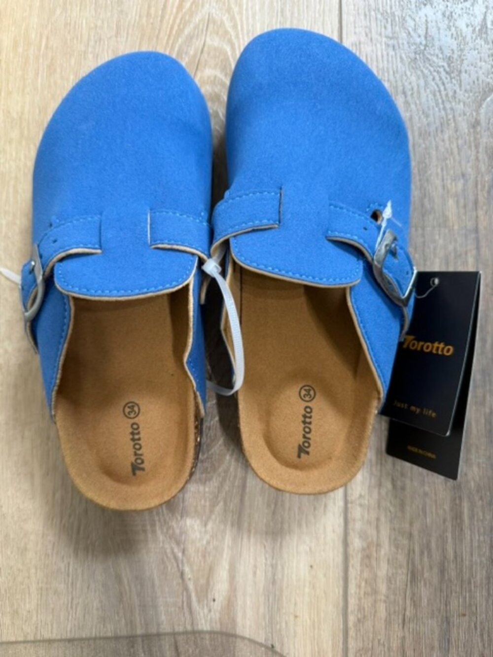 NEW Blue Slip On Buckle Clog Shoes Youth Size 34 (3-3.5)